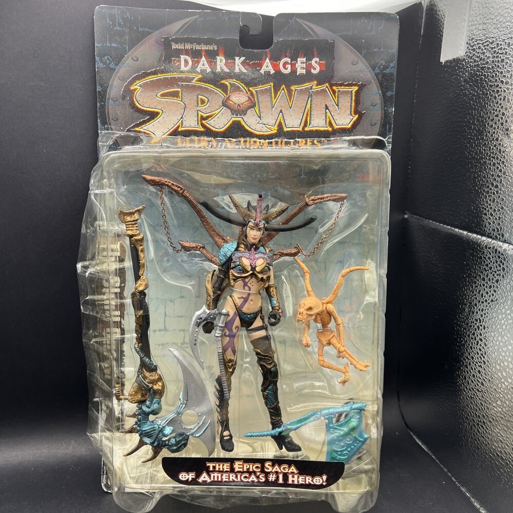 Mcfarlane 1998 Spawn Dark Ages Series 11&12 The Skull Queen Figure BOX DAMAGE